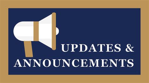 Update And Announcements! .